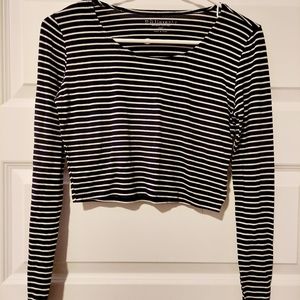 Soft Striped Crop Top